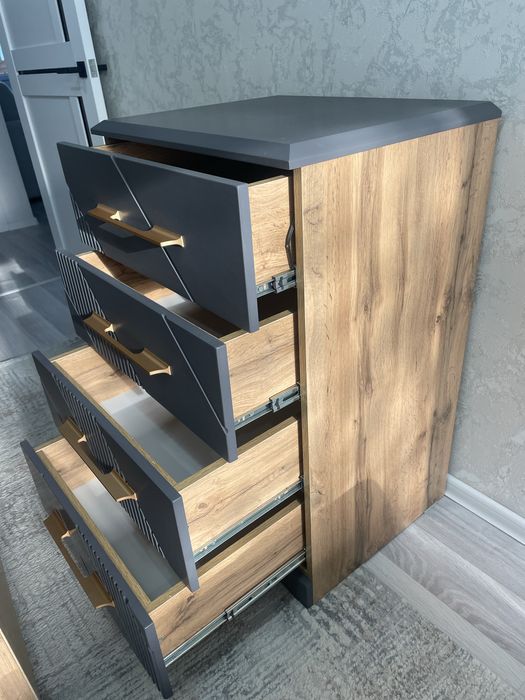 Комод тумба  мдф графит лдсп вотан