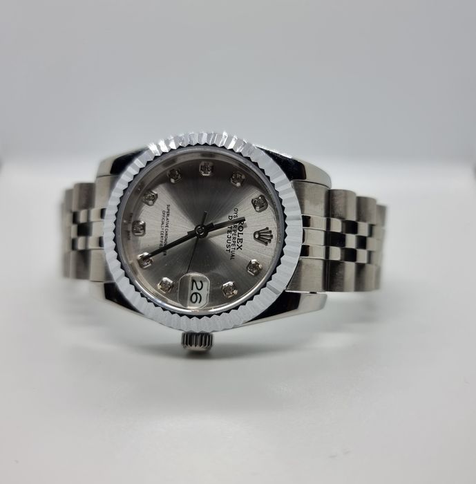 Rolex Datejust Pink Dial Diamond Bezel Часовник