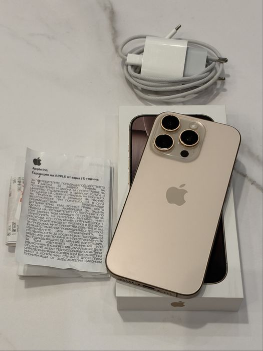 iPhone 16 Pro, 256 GB, без забележки, със зарядно
