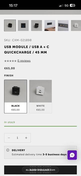 USB A+C QUICK CHARGER Buster + Punch London