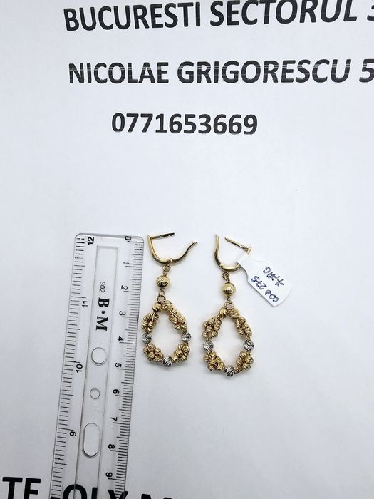 Vand cercei din aur 14 k 7.71 g cod 275