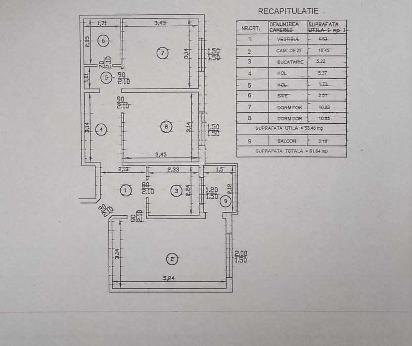 Vânzare - Apartament 3 camere Titan, Sector 3, București, Aleea Barajul Dunării, lângă Piața Miniș și Liceul Al. I. Cuza