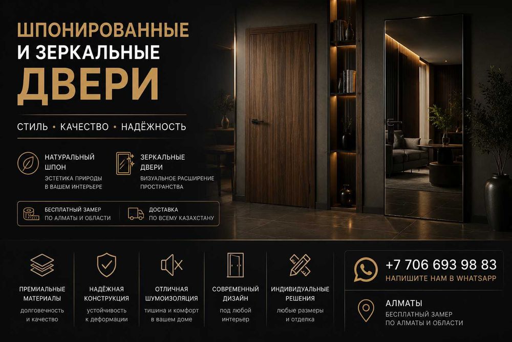 Шпонированные и зеркальные двери