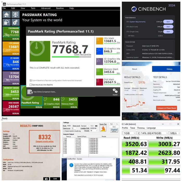 Геймърски компютър i7-8700 | GTX 1660 SUPER 6GB | 32GB RAM | NVMe SSD