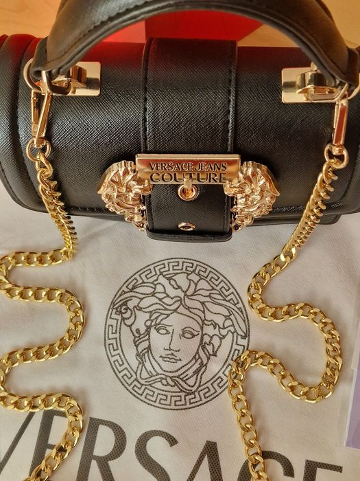 Geanta mini logo metalic, saculet, etichetă