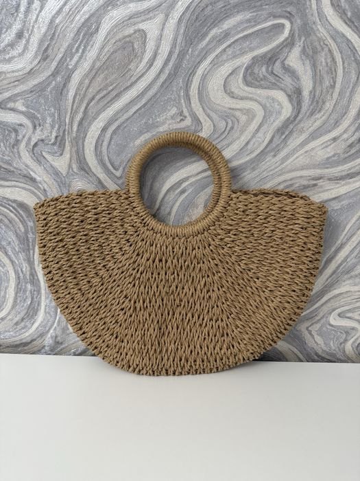 Сумка шоппер и плетенная