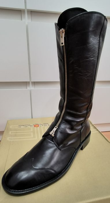 Cizme bărbați din piele, marca Pollini, mărimea 43