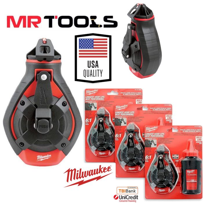 Зидарска чертилка Milwaukee 48-22-3986 /30.5м червена боя