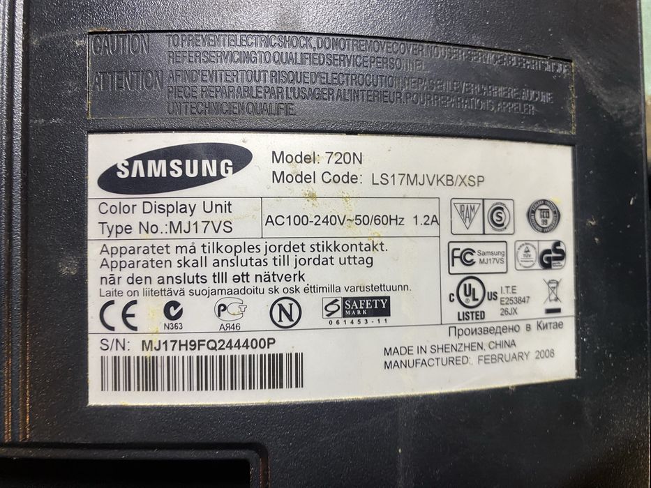 монитор samsung SyncMaster 720N