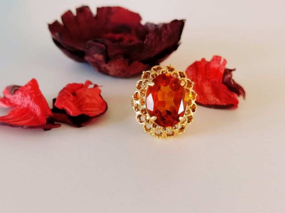 Inel din aur de 18K și citrin natural