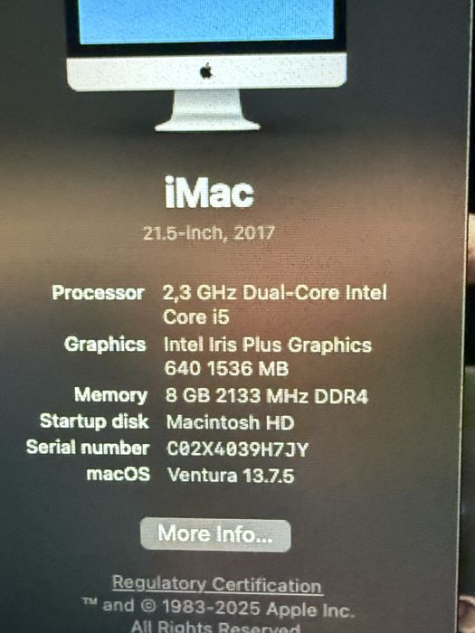 iMac 21.5-inch, 2017