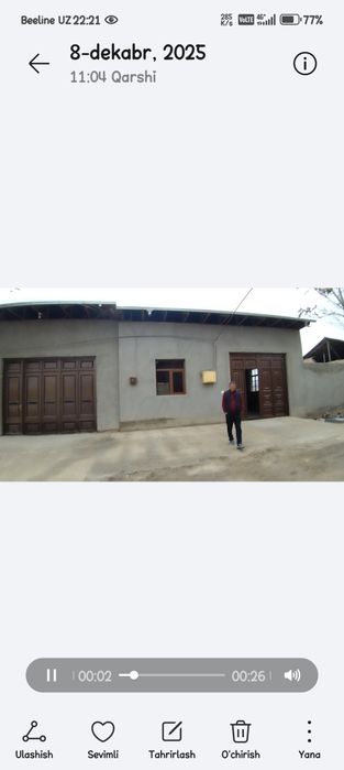 Hovli sotiladi 8 sotih