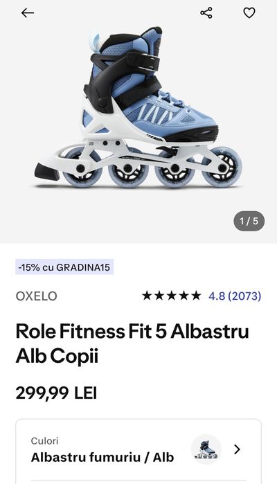 Role Oxelo măr. 35-38