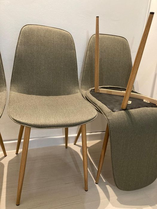 Set 4 scaune verde-olive BISTRUP JYSK