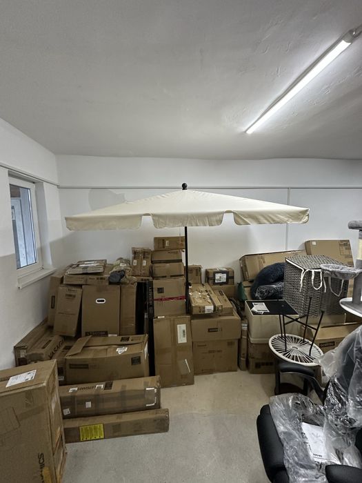 Правоъгълен градински чадър 200х125см, регулируема височина