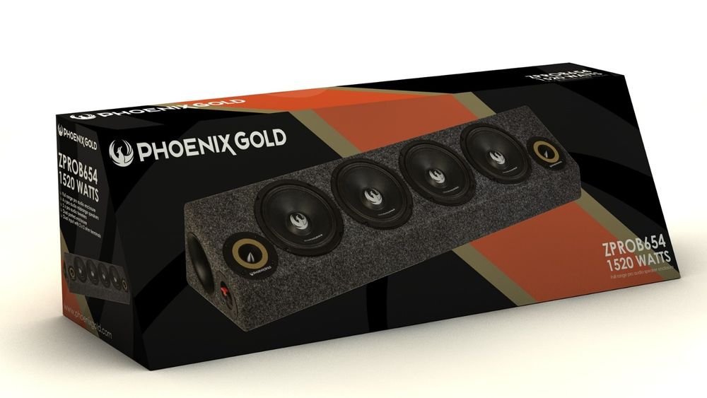 ZPROB654 1520W Premium Audio Speaker Box, car sound bar Phoenix gold