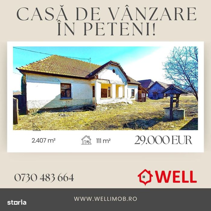 Casă de vânzare în Peteni!