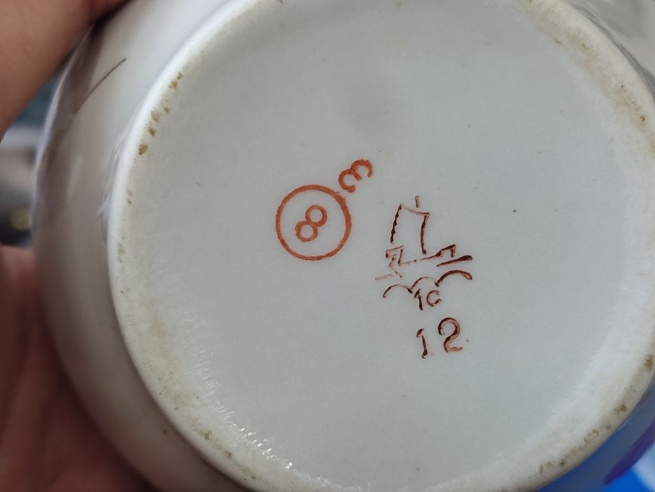 Руски порцелан кана за мляко и захарница