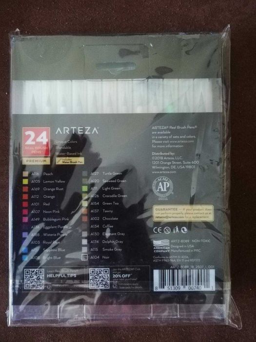 Vand set de 24 de pensule Arteza pentru desen