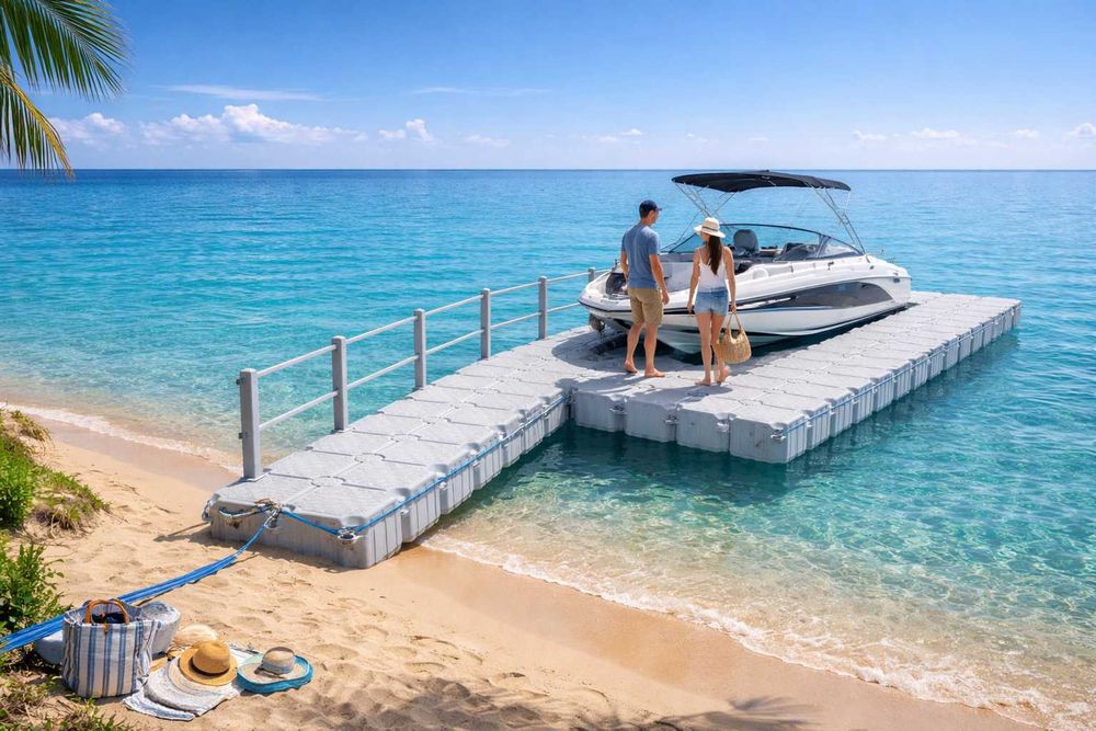 Ponton jetski sau ambarcatiuni, 2 x 3,5 metri, nou, HDPE