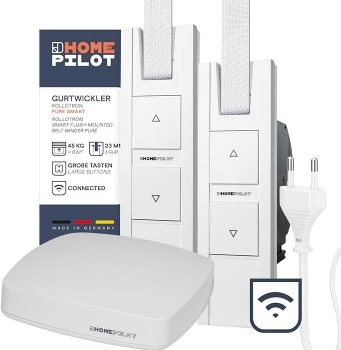 Set 2 x Tabachera pentru roluri + Smart Home Central HOMEPILOT