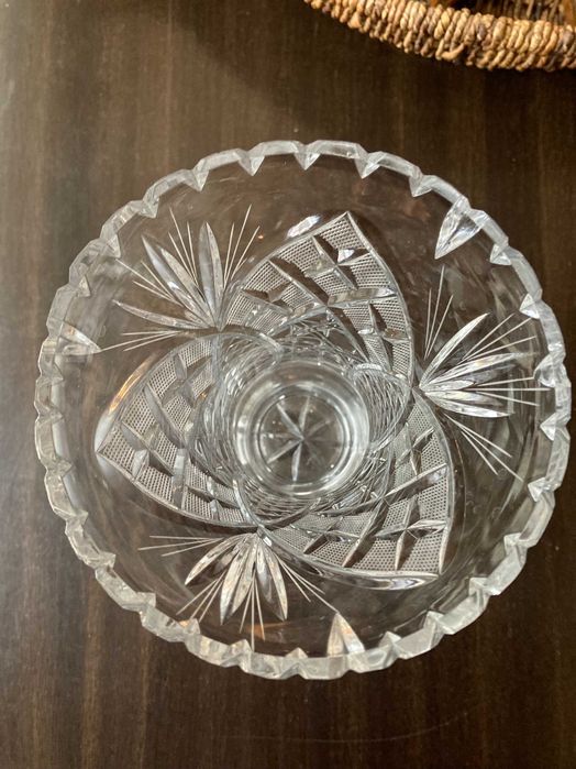 Кристална ваза,  кристална купа, стъклена ваза