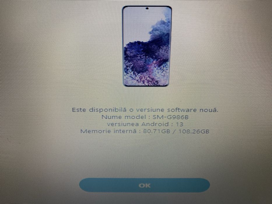 Ecran cu rama de salvat date