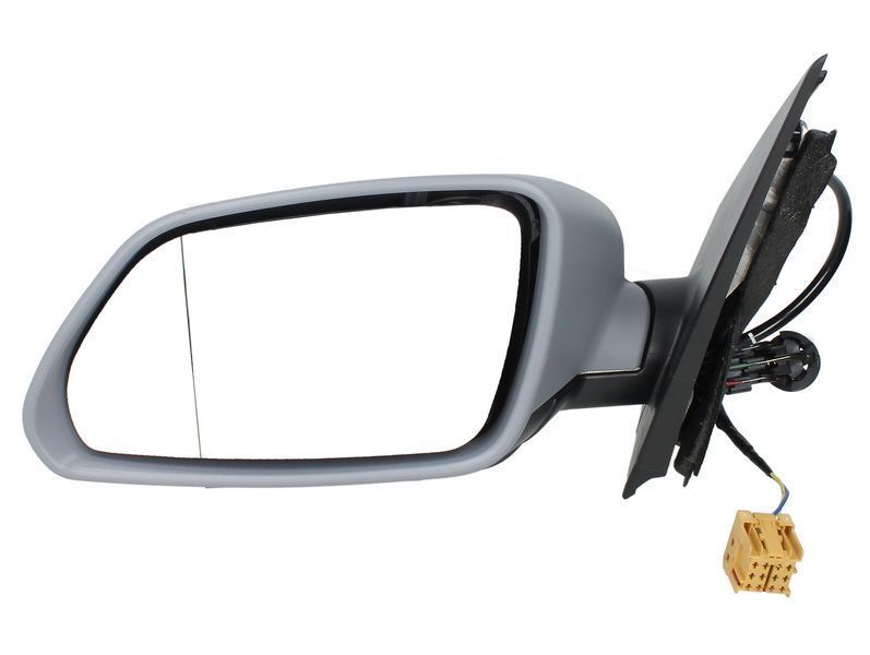 Oglinda exterioara VW Polo 9N3 Hatchback 04.2005-08.2009 Partea Stanga Crom Asferica Fara Incalzire, manuala, carcasa neagra, cu semnalizare, Max View