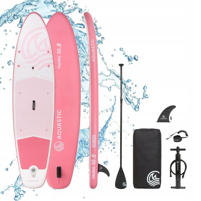 Placă nouă de paddleboard/ SUP Aquastic Taupo 10'8" roz, 325 cm