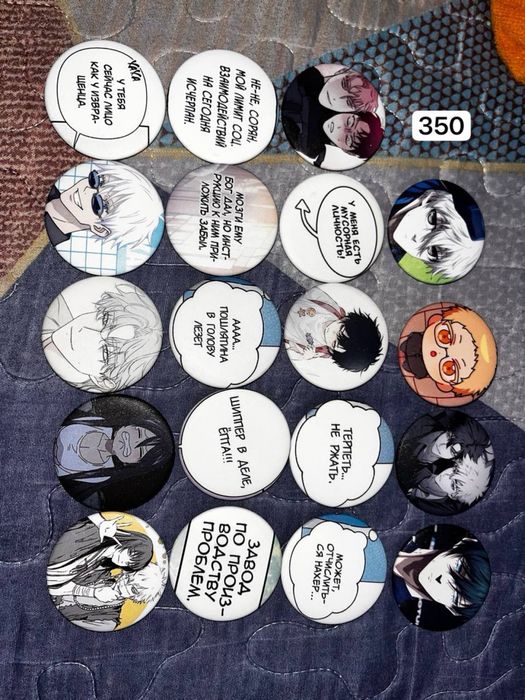 Значки с разным аниме