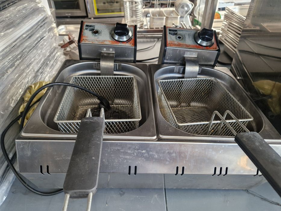 Friteuza dubla inox,  grill, alte aparate gatit