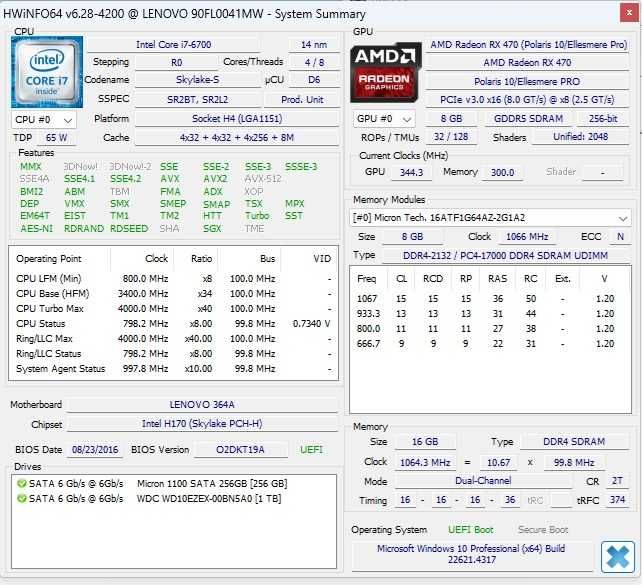 Calculator Unitate Gaming Lenovo I7 6700 Ram 16 Gb SSD Video 8G
