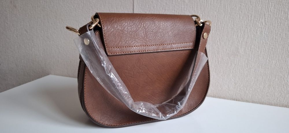 Дамска кожена кафява  чанта Chloe