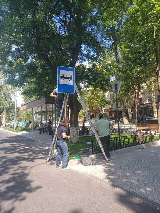 Yo‘l belgilar ishlab chiqarish Yo‘l belgilar o‘rnatish