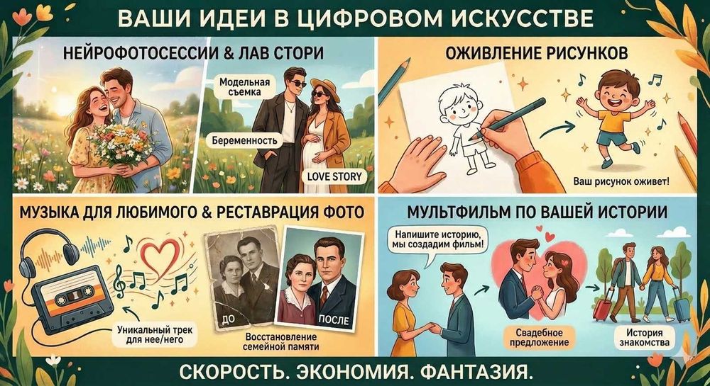 Услуги ИИ: видео, озвучка и др (Нейросети/ИИ/Ai)