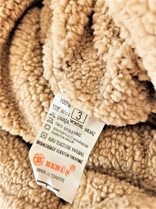 Бебешки ватиран космонавт за момиченце, размер 3 месеца