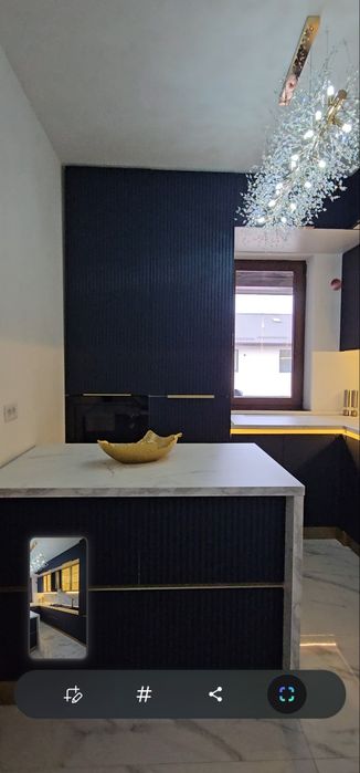 Bucatarie cu fronturi riflate, riflaje, bucătărie moderna