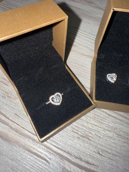 Кольцо,Серьги Муассанит