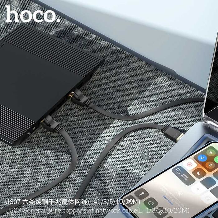 Hoco US07 Cat 6 Ethernet Lan Кабель Gigabit RJ45 Патч-корд UTP