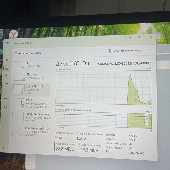 Acer Nitro V15 ryzen 5-7535HS/rtx 2050