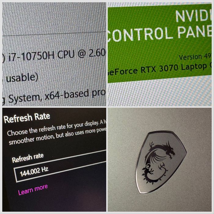 15.6 IPS 144hz/RTX 3070 8GB / i7 / 16GB рам /SSD/ Hi-Res Audio