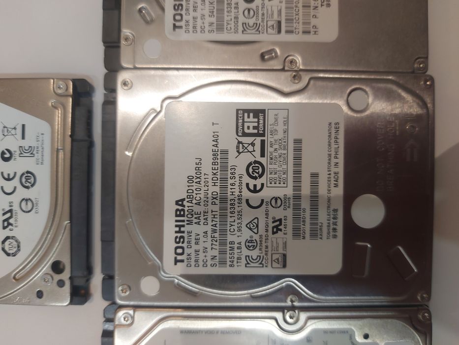 Жесткие диски от 320гб до 1000