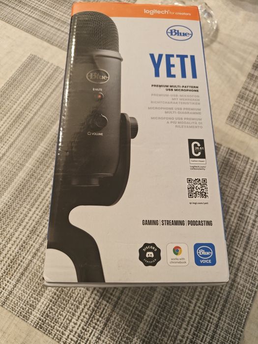Microfon Profesional Blue Yeti USB, PC & Mac  Gaming  Podcast Streamig