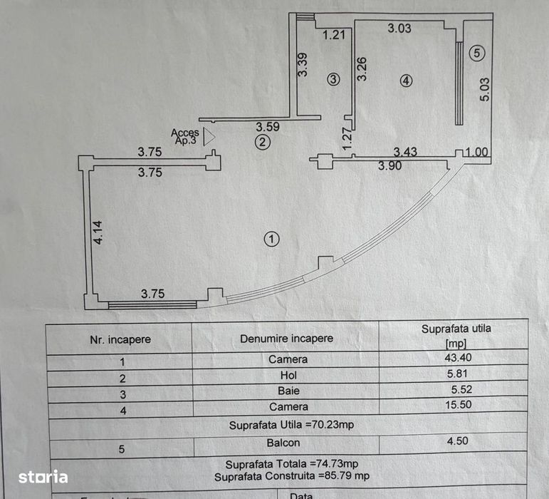 Apartament 2 camere - Tomis Nord