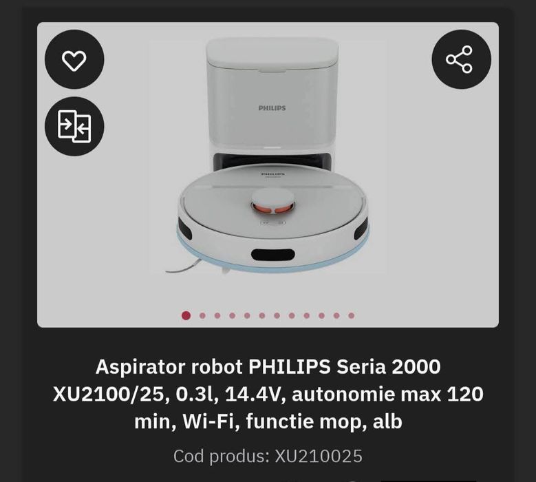 Aspirator robot cu spalare