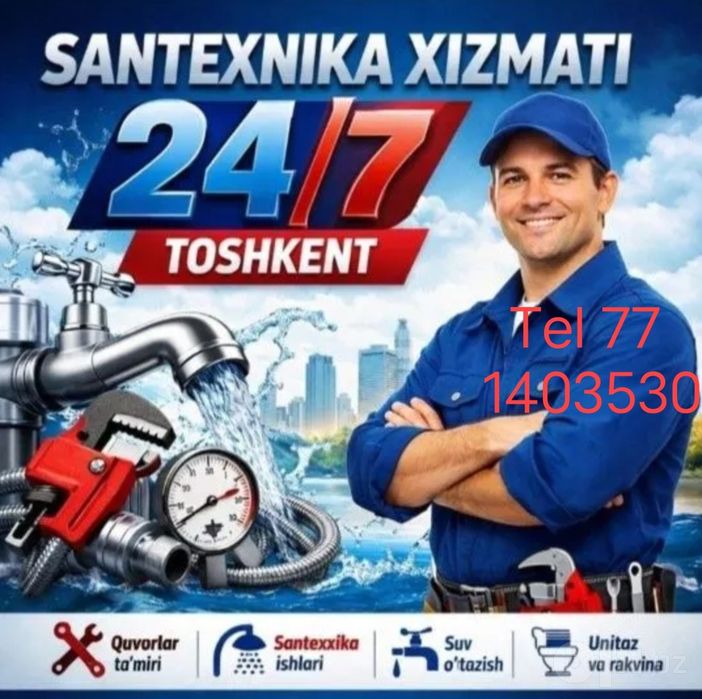 TOSHKENT Boʻylab Santexnik xizmati 24/7