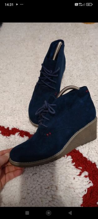 Cizmele Piele întoarsă cu platforma Atlantic