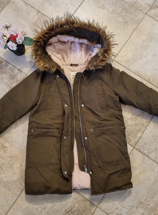 Geaca iarna fete 128 cm 8 ani bluza cadou