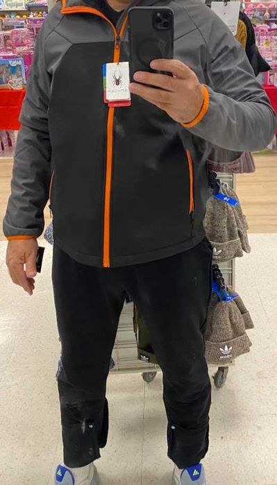 Spyder мъжко пролет/есен спортно яке черно/вулканично сиво - внос САЩ