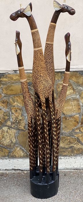 Декоративни жирафи от дърво - 150 см - декорация за дома